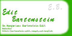 edit bartenstein business card